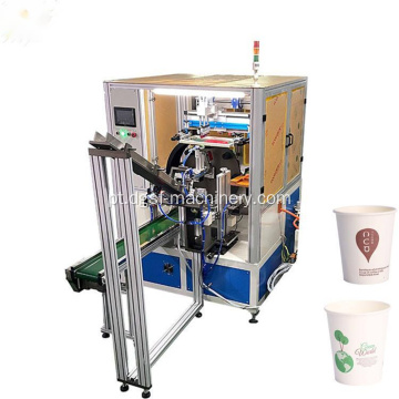 Máquina de impressão de tela cilíndrica de copo de papel descartável automática DS-A400LED